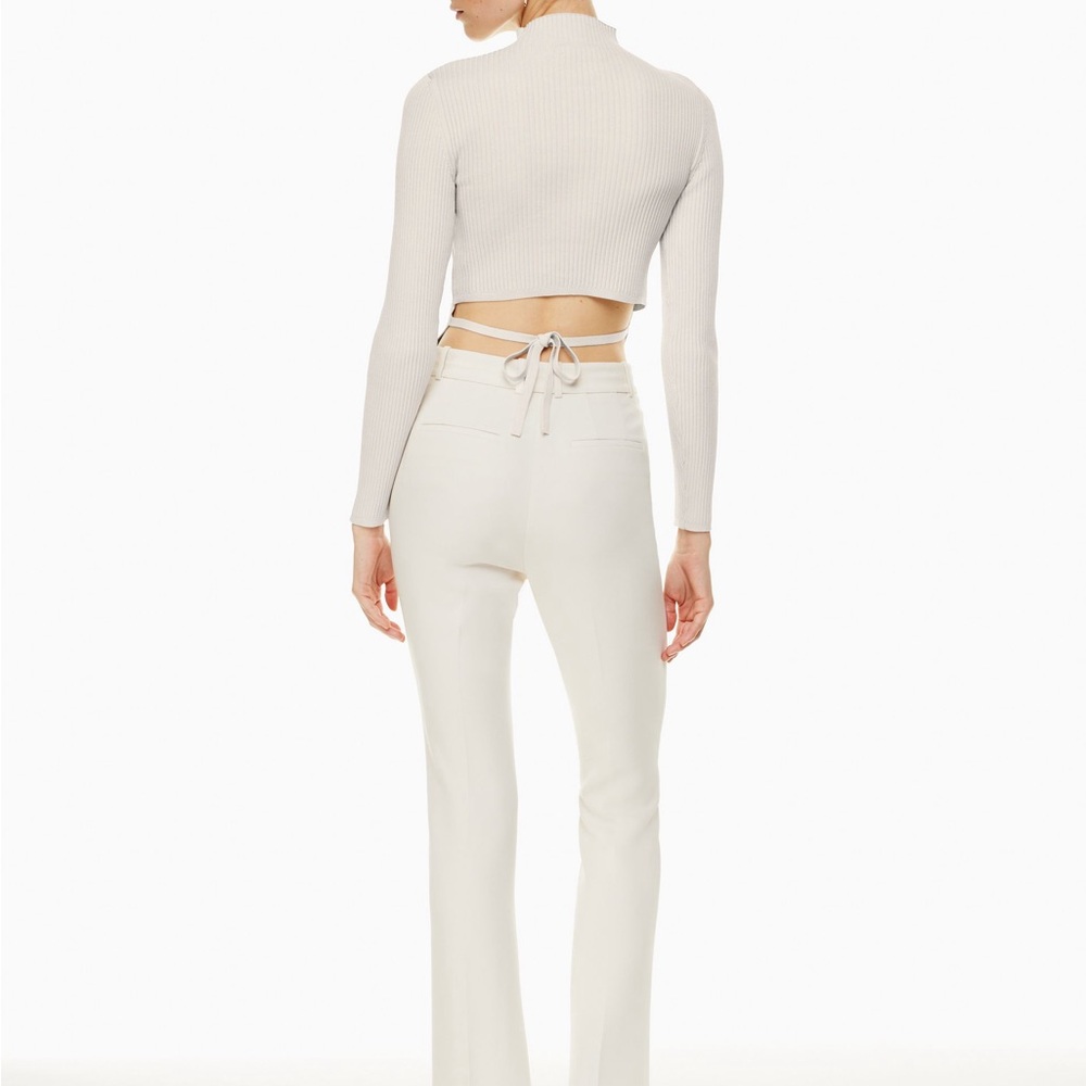 Aritzia Babaton Sculpt Knit Tie-Back Longsleeve